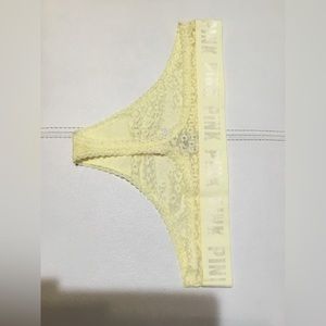 Pink Victoria secret velvet thong size medium